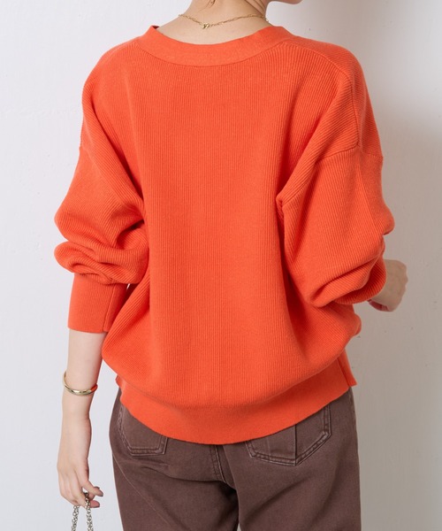 COLLAGE GALLARDAGALANTE（コラージュガリャルダガランテ）の「メタル釦カーディガン（カーディガン/ボレロ・レディース・ベージュ/ネイビー/オレンジ・FREE）」の14枚目の写真