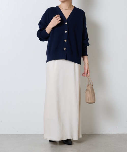 COLLAGE GALLARDAGALANTE（コラージュガリャルダガランテ）の「メタル釦カーディガン（カーディガン/ボレロ・レディース・ベージュ/ネイビー/オレンジ・FREE）」の19枚目の写真