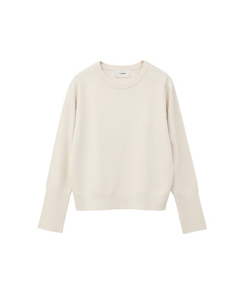 CLANE（クラネ）の「BASIC COMPACT KNIT（ニット/セーター・レディース・ブラック/アイボリー/ブルー/ベージュ・1/2）」の2枚目の写真