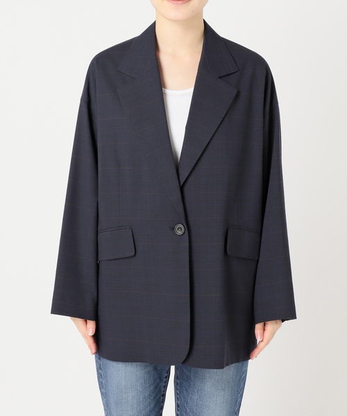 Spick & Span スピック&スパン チェックルーズジャケット 38 Spick & Span（スピックアンドスパン）の「チェックルーズジャケット