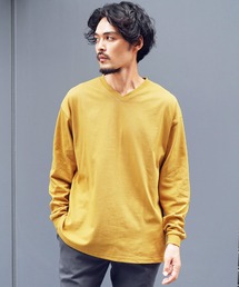 マスタード」に該当するTシャツ/カットソー（長袖 / Vネック
