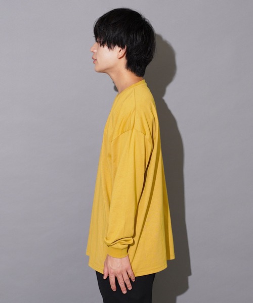 jiggys shop(ジギーズショップ)の「ルーズフィットVネック長袖ロンTカットソー(Tシャツ/カットソー・メンズ・ブラウン系その他/ブラック/パープル系その他/ホワイト/ブルー系その他/マスタード・X-LARGE/MEDIUM/LARGE)」の22枚目の写真