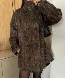 junoah | スタンドカラーシャギーミドルコート(ステンカラーコート)