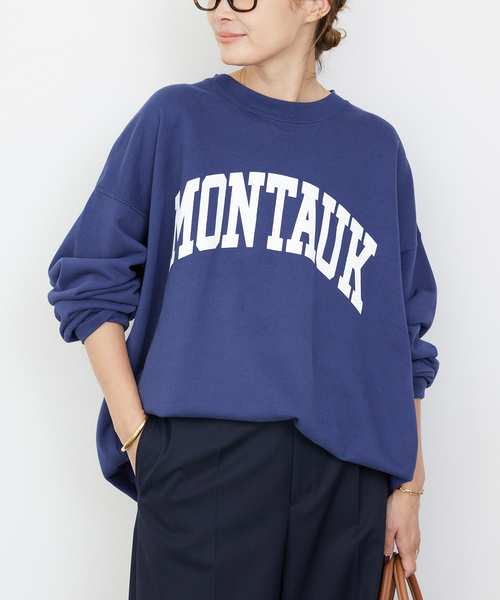 美品 ドゥーズィエムクラス MONTAUK SWEAT ネイビー Deuxieme Classe（ドゥーズィエムクラス）の「MONTAUK SWEAT