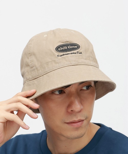 LAKOLE（ラコレ）の「ピグメント刺繍ハット / 143868（ハット・メンズ・ベージュ/ブラック・9）」の4枚目の写真