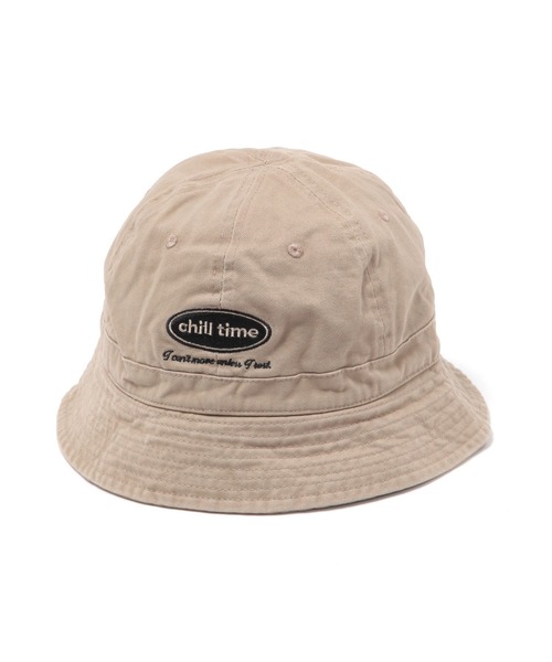 LAKOLE（ラコレ）の「ピグメント刺繍ハット / 143868（ハット・メンズ・ベージュ/ブラック・9）」の6枚目の写真