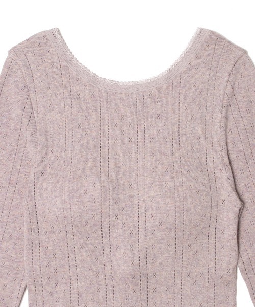 PALM(パーム)の「PALM ORGANIC CREW WITH CUP LONG SLEEVE TOP(Tシャツ/カットソー・レディース・ライトグレー/ライトパープル/キナリ/グレイッシュベージュ・FREE)」の15枚目の写真
