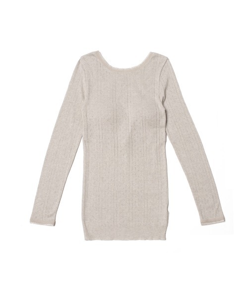 PALM(パーム)の「PALM ORGANIC CREW WITH CUP LONG SLEEVE TOP(Tシャツ/カットソー・レディース・ライトグレー/ライトパープル/キナリ/グレイッシュベージュ・FREE)」の18枚目の写真