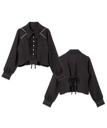 スタッズレースブレードブラウス