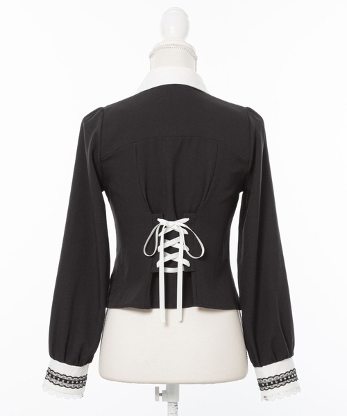 DearMyLove（ディアマイラブ）の「スタッズレースブレードブラウス（シャツ/ブラウス・レディース・ボルドー/ブラック/ホワイト/ブラック×ホワイト・3L/LL/LARGE/MEDIUM）」の19枚目の写真