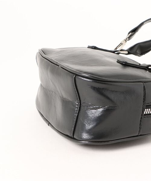 Ritzy（リッツィー）の「レトロ丸型 2way PUミニハンドバッグ ショルダーバッグ（ハンドバッグ・レディース・ダークブラウン/シルバー/ブラック/ワイン・FREE）」の16枚目の写真