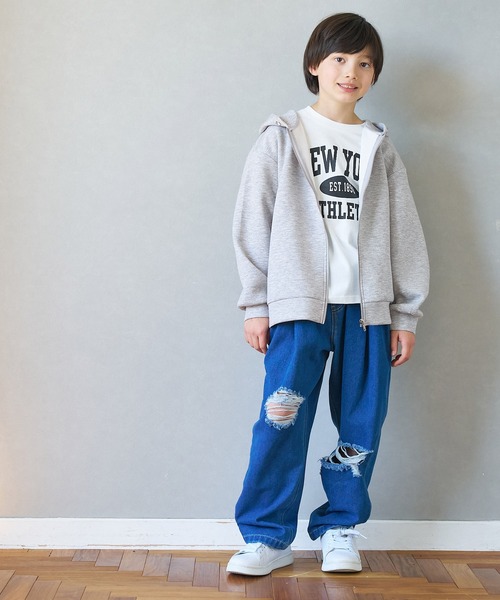 coca(coca)(コカ)の「キッズ ソフトスウェットジップアップパーカー(パーカー・キッズ・ブラック/グレー・120/130/140/150)」の9枚目の写真
