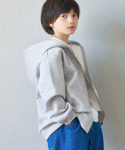 coca(coca)(コカ)の「キッズ ソフトスウェットジップアップパーカー(パーカー・キッズ・ブラック/グレー・120/130/140/150)」の10枚目の写真