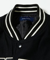 NAUTICA STACKSノーティカ Award Jacket スタジャン　L セール】NAUTICA/ノーティカ Arch Logo Leather Award Jacket
