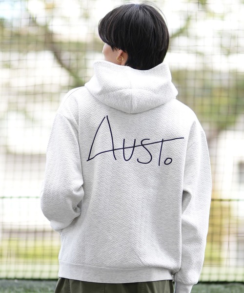【お値下げしました】新品　定価1.6万　MEDOC 刺繍ボンディングパーカー セール】AUST/オースト ボンディングパーカー セットアップ対応