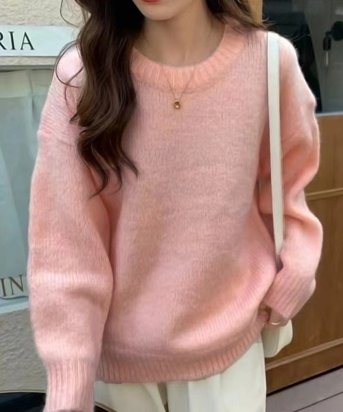 Girly Doll(ガーリードール)の「クルーネックニット(ニット/セーター・レディース・ライトピンク/ピンク系その他/オフホワイト/イエロー/ブルー・F)」の16枚目の写真