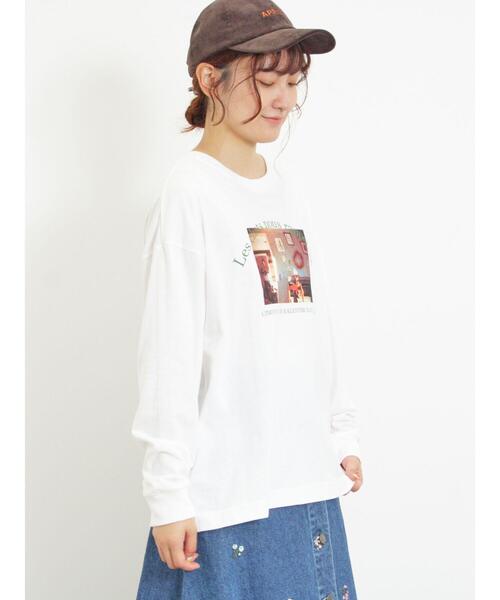 Samansa Mos2（サマンサ モスモス）の「ネコ転写プリントカットソー（Tシャツ/カットソー・レディース・オフホワイト/チャコールグレー/グレー・F）」の10枚目の写真