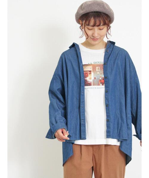 Samansa Mos2（サマンサ モスモス）の「ネコ転写プリントカットソー（Tシャツ/カットソー・レディース・オフホワイト/チャコールグレー/グレー・F）」の15枚目の写真