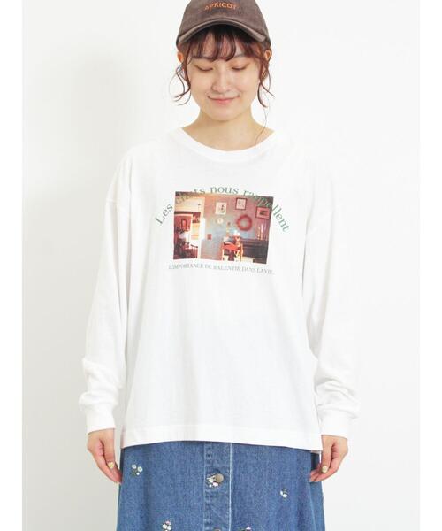 Samansa Mos2（サマンサ モスモス）の「ネコ転写プリントカットソー（Tシャツ/カットソー・レディース・オフホワイト/チャコールグレー/グレー・F）」の22枚目の写真
