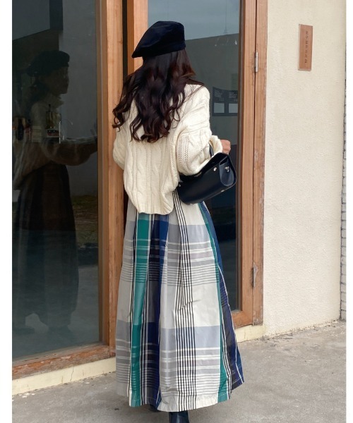 セール】大柄チェックロングスカート(スカート)|LADY LIKE セール】大柄チェックロングスカート(スカート)|LADY LIKE
