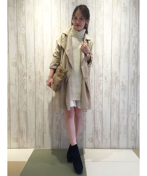 Chico（チコ）の「オフタートルニットアンサンブルワンピース（ワンピース・レディース・アイボリー/ブラック/ベージュ・FREE）」の14枚目の写真