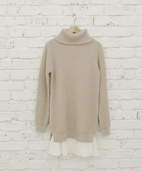 Chico（チコ）の「オフタートルニットアンサンブルワンピース（ワンピース・レディース・アイボリー/ブラック/ベージュ・FREE）」の15枚目の写真