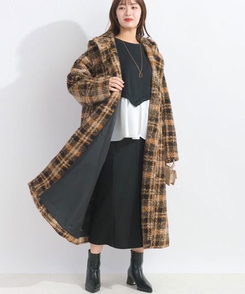 PICCIN（ピッチン）の「【WEB限定】レイヤード風プルオーバー（スウェット・レディース・ライトグレー/ブラック/オフホワイト・M/L）」の19枚目の写真