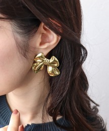 【LIMITED NUMBER/リミテッドナンバー】70's USAparts リボンメタルピアス