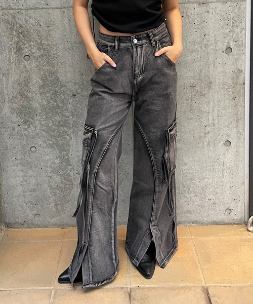 ROGER AND RAW（ロジャーアンドロウ）の「デニムカーゴワイド