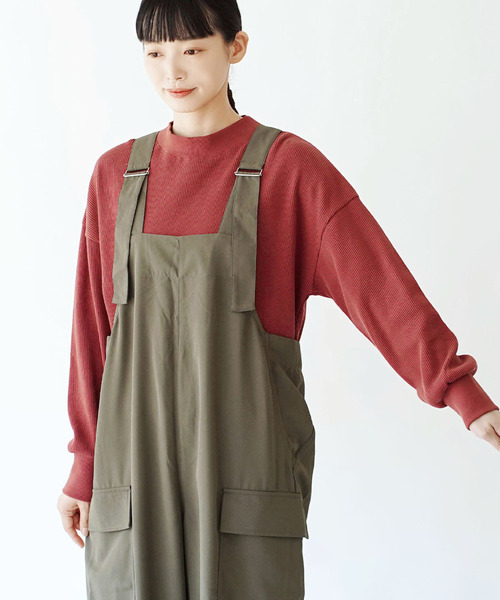 e-zakkamania stores(イーザッカマニアストアーズ)の「フルーエントカルゼ オールインワン(サロペット/オーバーオール・レディース・ブラック/カーキ・M)」の11枚目の写真