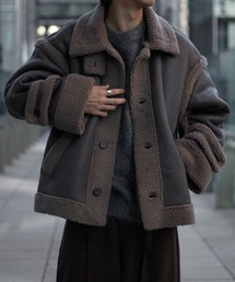 epnok | フェイクムートンフライトジャケット(ムートンコート)