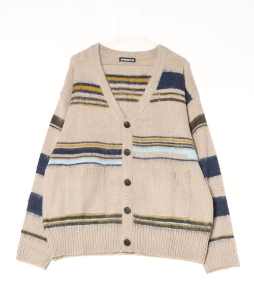 shesame(シーセム)の「mulch border cardigan(カーディガン/ボレロ・レディース・ネイビー/グレー・MEDIUM/LARGE)」の13枚目の写真