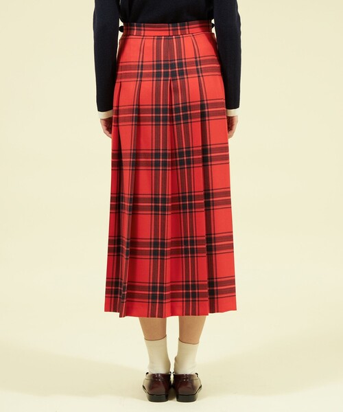 MACKINTOSH PHILOSOPHY（ﾏｯｷﾝﾄｯｼｭ ﾌｨﾛｿﾌｨｰ）の「タータンチェックキルトスカート（スカート・レディース・レッド/ネイビー・36/38）」の6枚目の写真