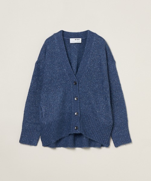 three dots（スリードッツ）の「スパークルヤーン カーディガン（カーディガン/ボレロ・レディース・ブルー/ベージュ/ブラック・SMALL）」の3枚目の写真