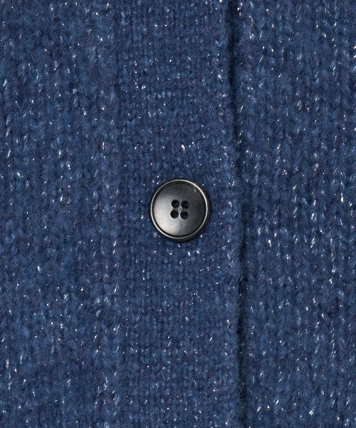 three dots（スリードッツ）の「スパークルヤーン カーディガン（カーディガン/ボレロ・レディース・ブルー/ベージュ/ブラック・SMALL）」の9枚目の写真