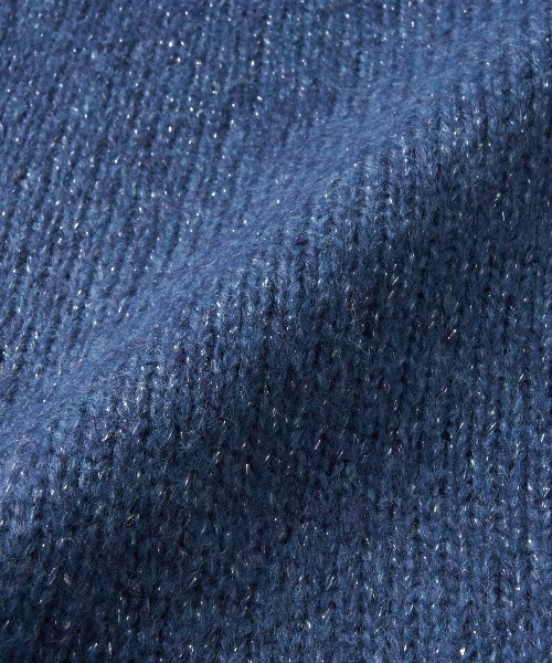 three dots（スリードッツ）の「スパークルヤーン カーディガン（カーディガン/ボレロ・レディース・ブルー/ベージュ/ブラック・SMALL）」の10枚目の写真