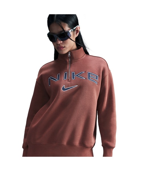 トレーナー スウェット NIKE/ナイキ W NSW PHNX FLC OS LOGO QZ/フェニックスフリース オーバーサイズロゴ レディース セール】NIKE/ナイキ W NSW PHNX FLC OS LOGO QZ/フェニックス