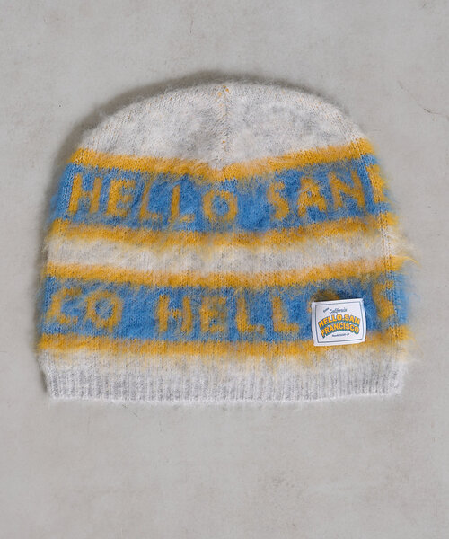 HELLO.SANFRANCISCO（ハローサンフランシスコ）の「【HELLO.SANFRANCISCO】ロゴジャガードニットビーニー（ハット・レディース・レッド/ブラック/グレー・ONE SIZE）」の14枚目の写真