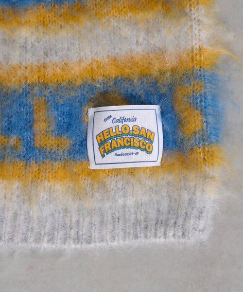 HELLO.SANFRANCISCO（ハローサンフランシスコ）の「【HELLO.SANFRANCISCO】ロゴジャガードニットビーニー（ハット・レディース・レッド/ブラック/グレー・ONE SIZE）」の16枚目の写真