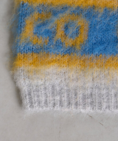 HELLO.SANFRANCISCO（ハローサンフランシスコ）の「【HELLO.SANFRANCISCO】ロゴジャガードニットビーニー（ハット・レディース・レッド/ブラック/グレー・ONE SIZE）」の18枚目の写真