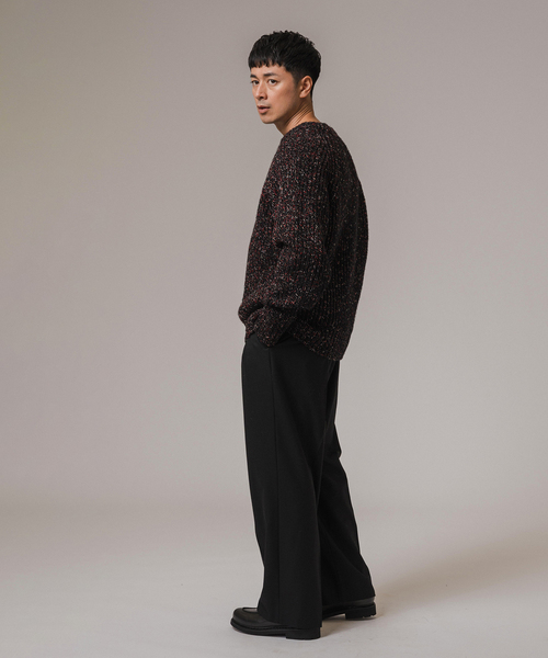 EDIFICE LA BOUCLE（エディフィスラブークル）の「LA BOUCLE (ラブークル) チャンキー コマンドセーター（ニット/セーター・メンズ・ブラック/グレー/ホワイト・2/3）」の5枚目の写真