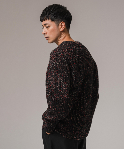 EDIFICE LA BOUCLE（エディフィスラブークル）の「LA BOUCLE (ラブークル) チャンキー コマンドセーター（ニット/セーター・メンズ・ブラック/グレー/ホワイト・2/3）」の12枚目の写真