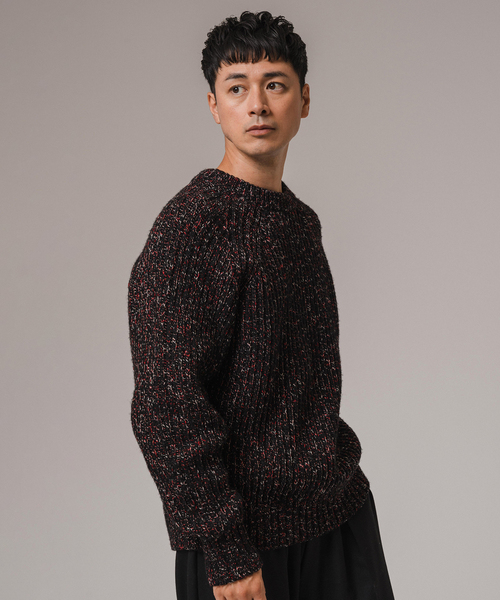 EDIFICE LA BOUCLE（エディフィスラブークル）の「LA BOUCLE (ラブークル) チャンキー コマンドセーター（ニット/セーター・メンズ・ブラック/グレー/ホワイト・2/3）」の13枚目の写真