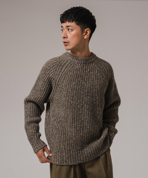 EDIFICE LA BOUCLE（エディフィスラブークル）の「LA BOUCLE (ラブークル) チャンキー コマンドセーター（ニット/セーター・メンズ・ブラック/グレー/ホワイト・2/3）」の16枚目の写真