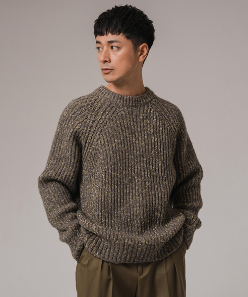 EDIFICE LA BOUCLE（エディフィスラブークル）の「LA BOUCLE (ラブークル) チャンキー コマンドセーター（ニット/セーター・メンズ・ブラック/グレー/ホワイト・2/3）」の19枚目の写真