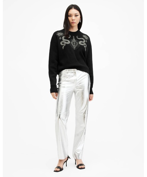 ALLSAINTS(オールセインツ)の「SERPENT EMBELLISHED JUMPER | SERPENT エンベリッシュド ニット・セーター(ニット/セーター・レディース・ブラック・XS/S/M)」の3枚目の写真