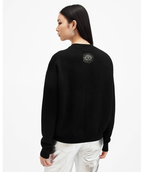 ALLSAINTS(オールセインツ)の「SERPENT EMBELLISHED JUMPER | SERPENT エンベリッシュド ニット・セーター(ニット/セーター・レディース・ブラック・XS/S/M)」の5枚目の写真