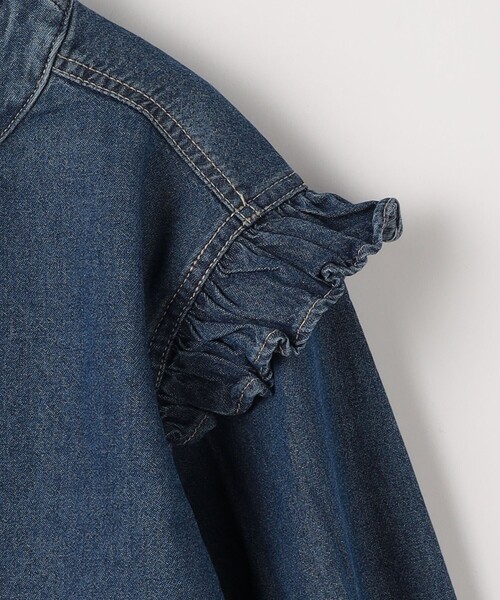 UNIVERSAL OVERALL（ユニバーサルオーバーオール）の「【別注】＜UNIVERSAL OVERALL＞TJ デニム ワンピース / キッズ  140cm-160cm（ワンピース・キッズ・ダークグレー/コバルトブルー・L(160cm)/M(140-150cm)）」の6枚目の写真
