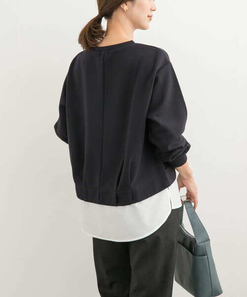 URBAN RESEARCH DOORS（アーバンリサーチドアーズ）の「裾レイヤードプルオーバー（Tシャツ/カットソー・レディース・ネイビー/モカ・MEDIUM）」の17枚目の写真