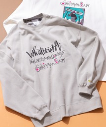 【（What it isNt）ART BY MARKGONZALES / (ワットイットイズント) アートバイマークゴンザレス】sakiyamaコラボ BIGシルエットグラフィック裏起毛クルーネックトレーナーユニセックス